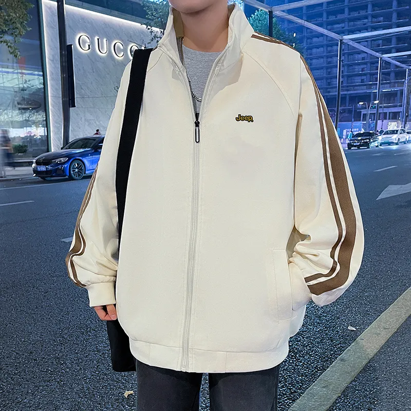 Jeep JEEP Retro Sports Stand Collar Jackets Unisex-4