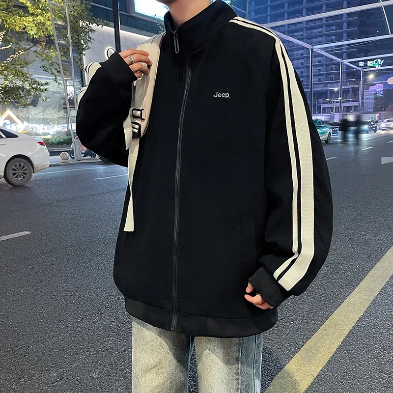 Jeep JEEP Retro Sports Stand Collar Jackets Unisex-15