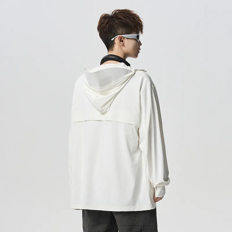 Jeep Breathable Cooling UV Protection Sun Protection Clothing Unisex Raw White-5