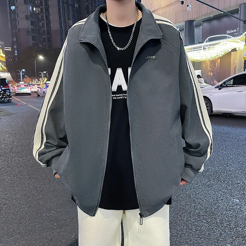 Jeep JEEP Retro Sports Stand Collar Jackets Unisex-21