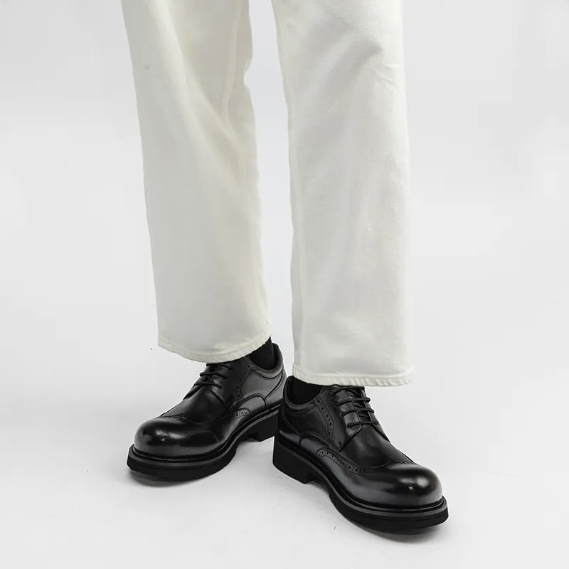 HARSON Derby Casual Shoes Men's Black-5