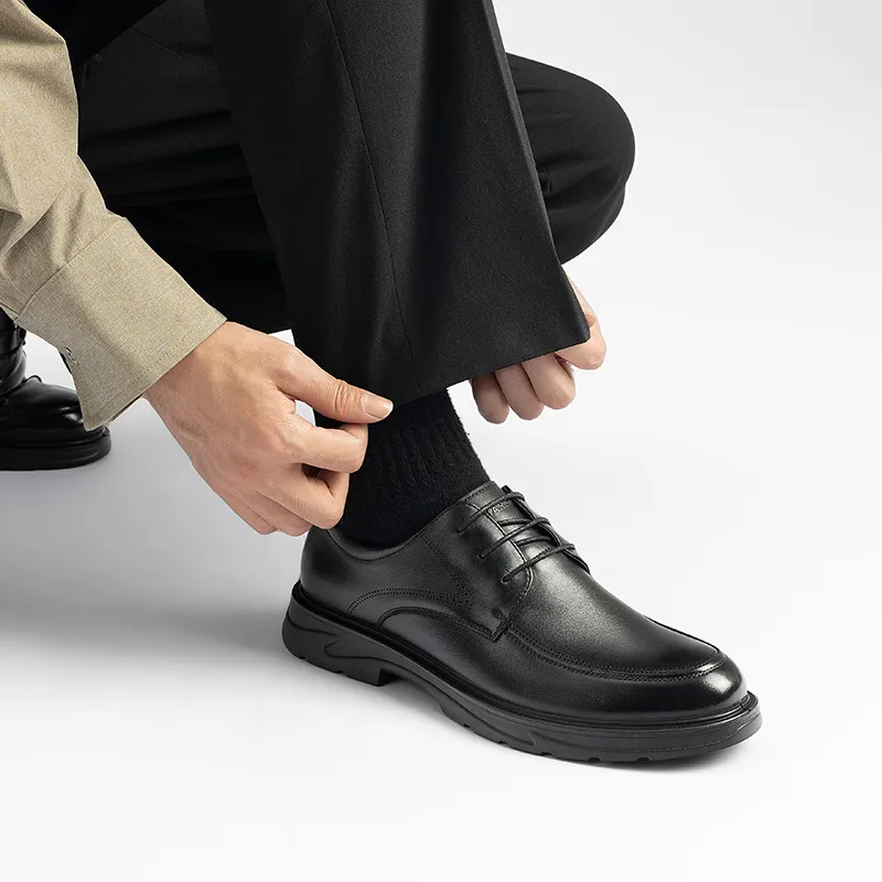 HARSON Derby Shoes, Dress Shoes Men's Black-5