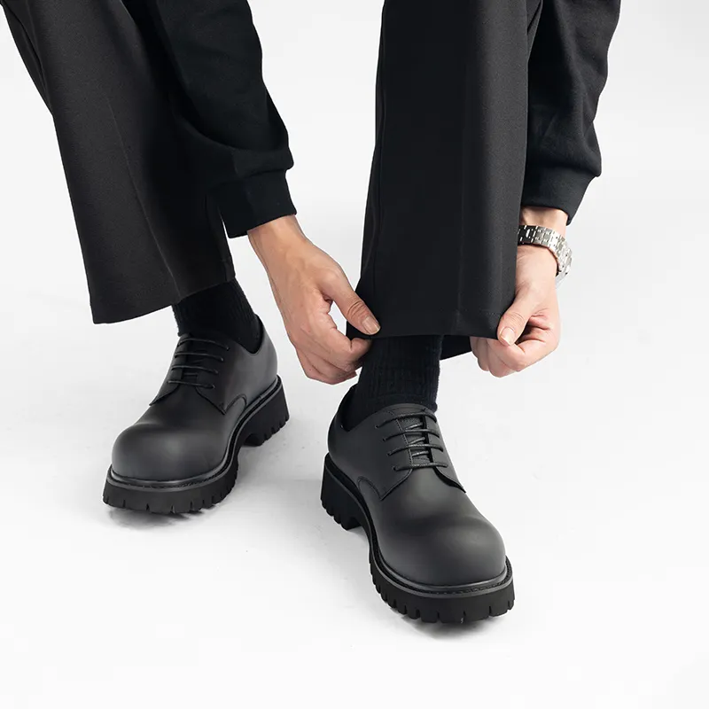 HARSON Derby Casual Shoes Men's Black-7