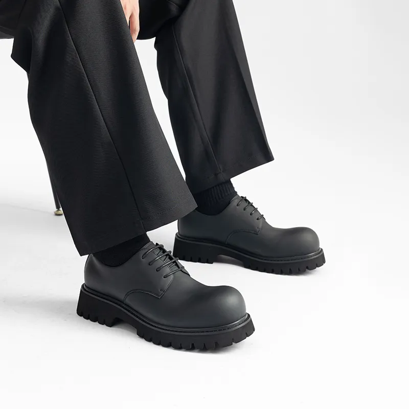 HARSON Derby Casual Shoes Men's Black-8