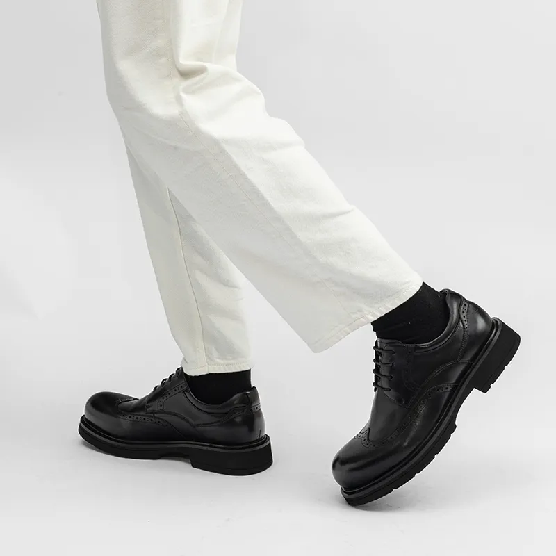 HARSON Derby Casual Shoes Men's Black-7