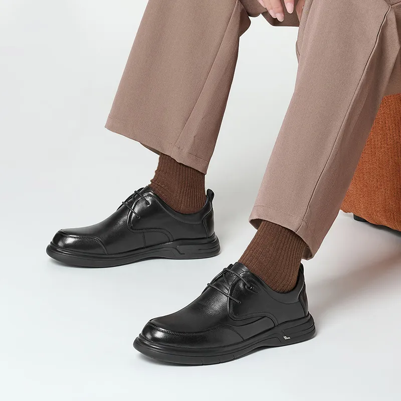 HARSON Derby Shoes Casual Shoes Men's Black-5