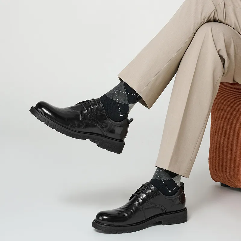 HARSON Derby Shoes Dress Shoes Men's Black-5