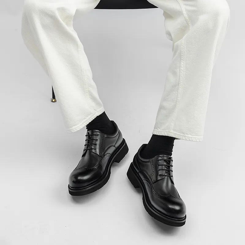 HARSON Derby Casual Shoes Men's Black-9