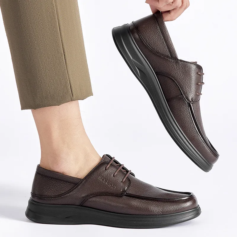 HARSON Derby Shoes Casual Leather Shoes Men's-10