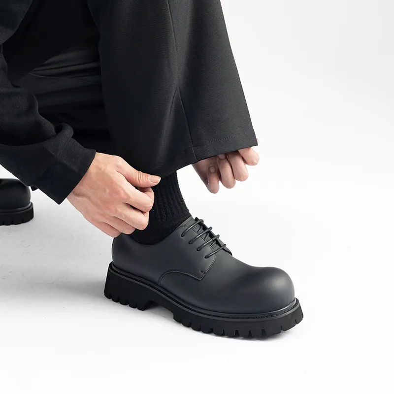HARSON Derby Casual Shoes Men's Black-5