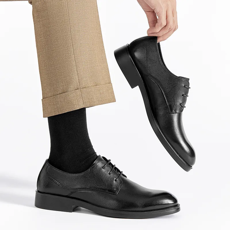 HARSON Derby Shoes Dress Shoes Men's Black-6