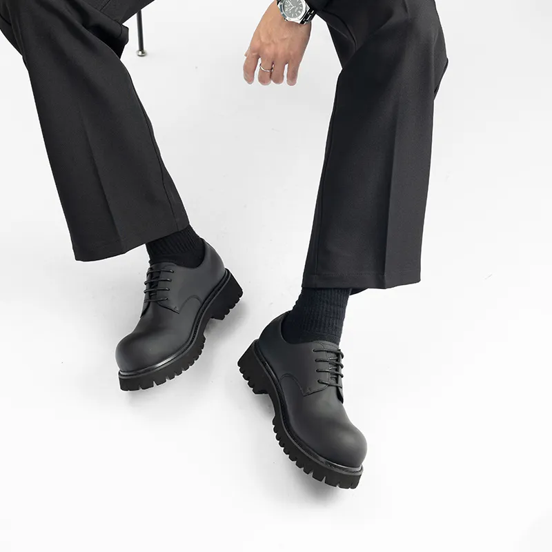 HARSON Derby Casual Shoes Men's Black-9