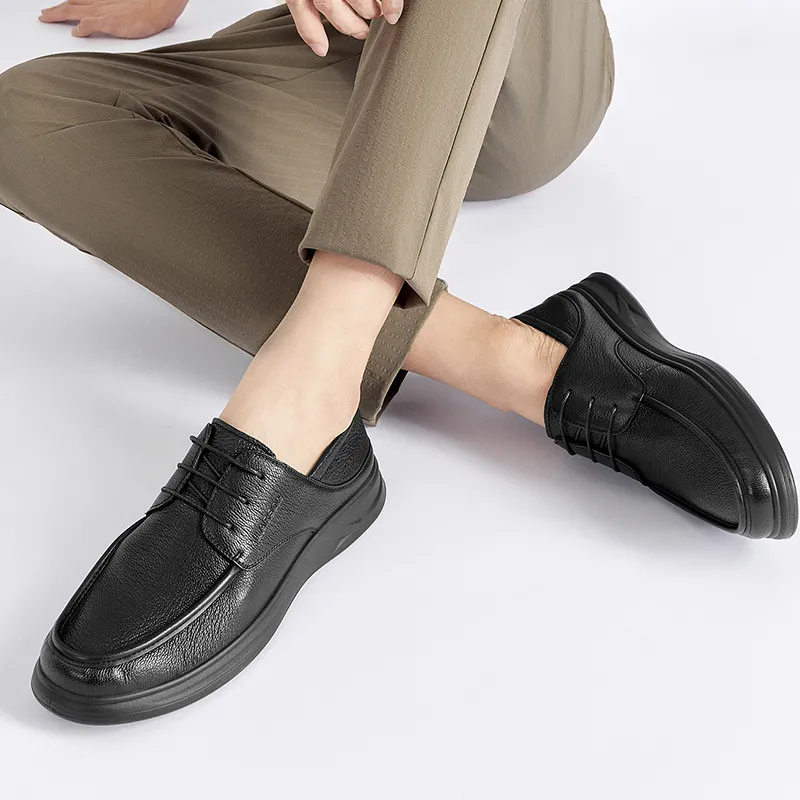 HARSON Derby Shoes Casual Leather Shoes Men's-4
