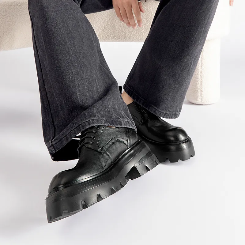 HARSON Derby Casual Shoes Men's Star Of The Same Style-6