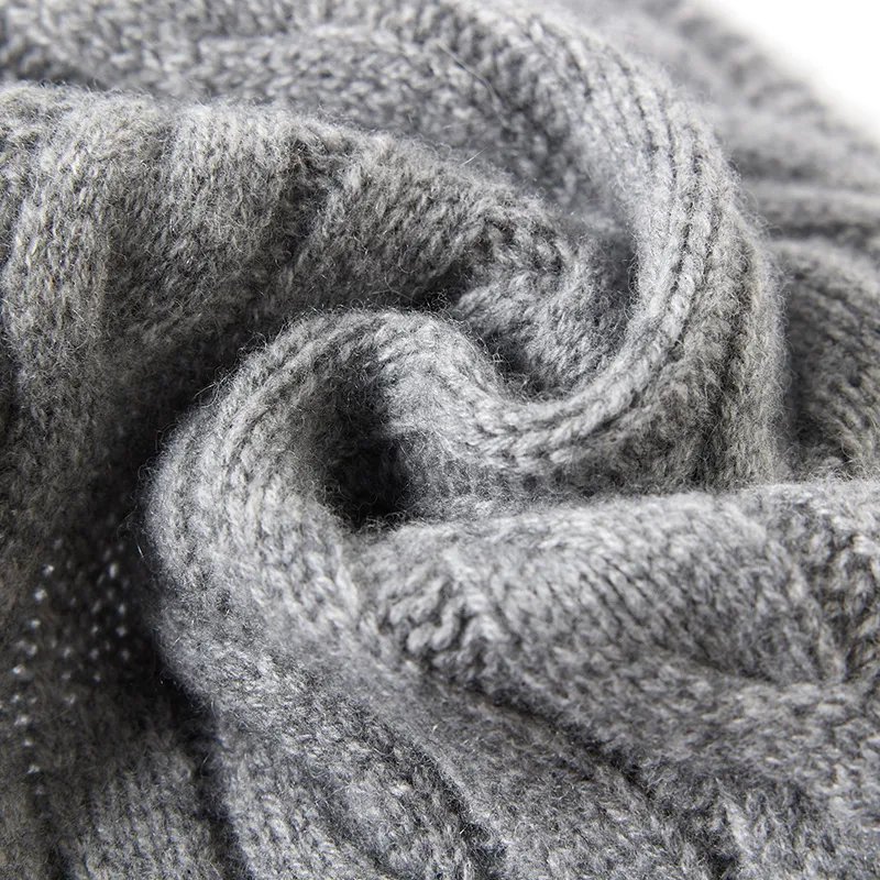 CARDANRO Cashmere Wool Knit Scarves Unisex-2
