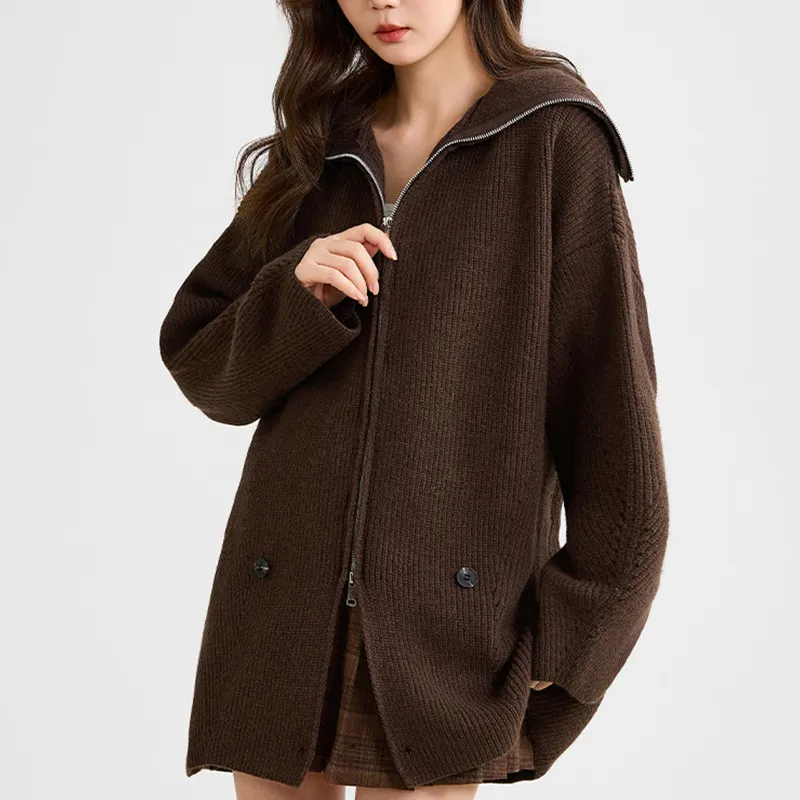 Juden Choi Knitwear Women's Coffee-4