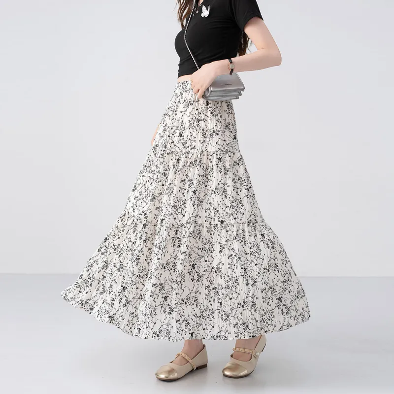Juden Choi Casual Long Skirt Women's White-26