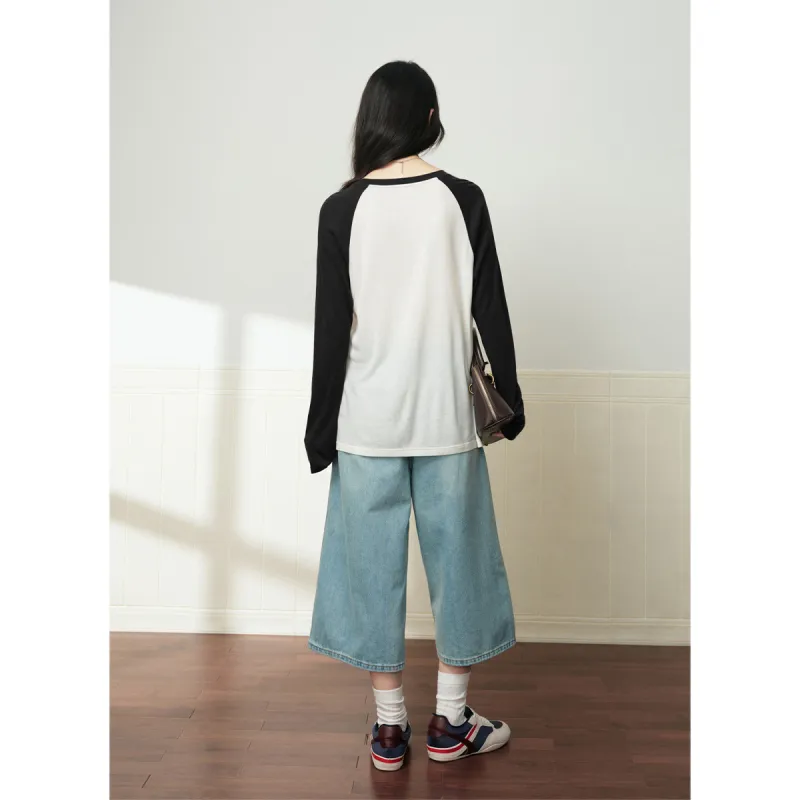 Juden Choi Raglan Sleeve T Shirt Women's Black-6