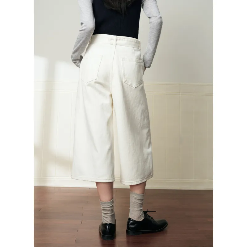 Juden Choi Denim Shorts Women's White-4