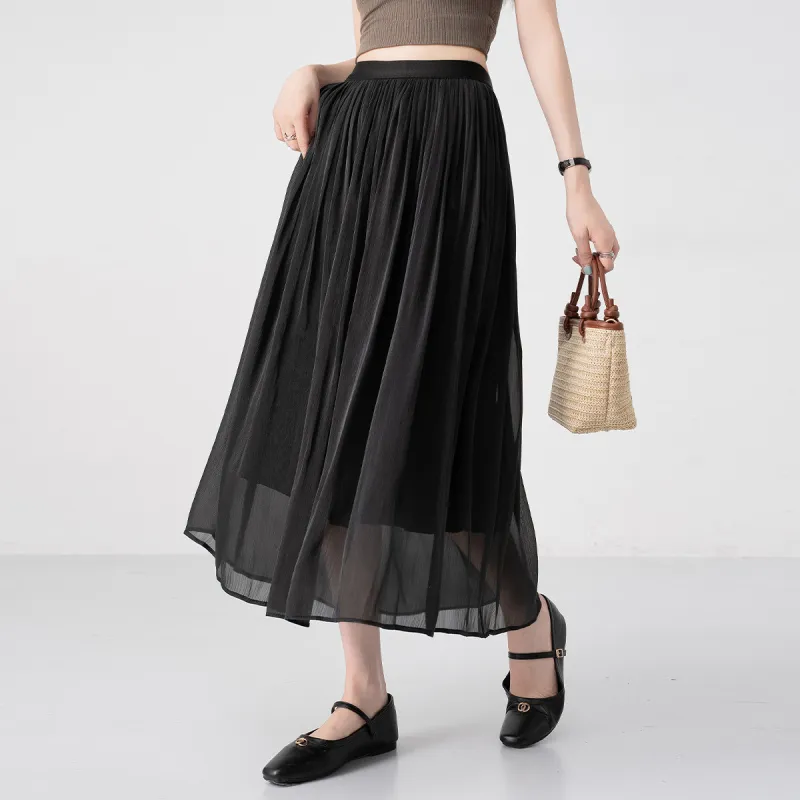 Juden Choi Casual Long Skirt Women's White-21