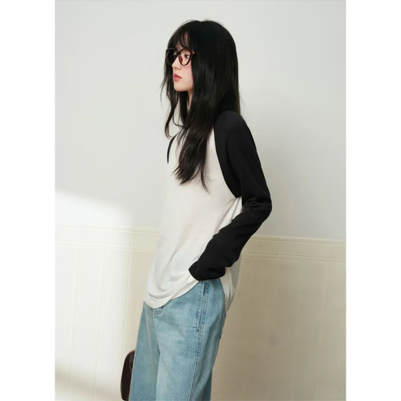 Juden Choi Raglan Sleeve T Shirt Women's Black-3