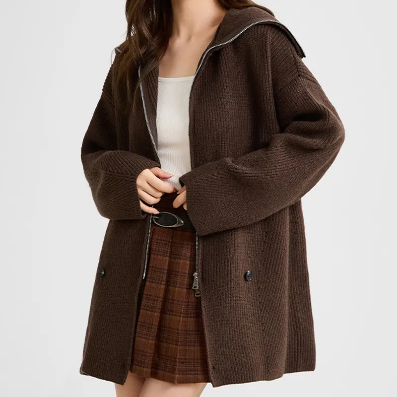 Juden Choi Knitwear Women's Coffee-5