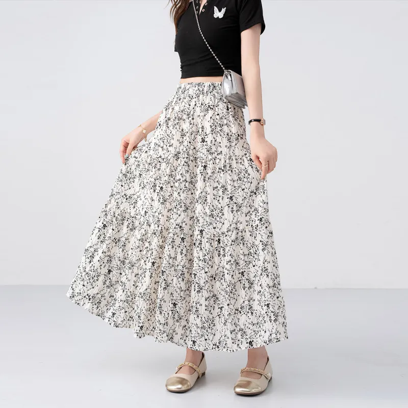 Juden Choi Casual Long Skirt Women's White-25