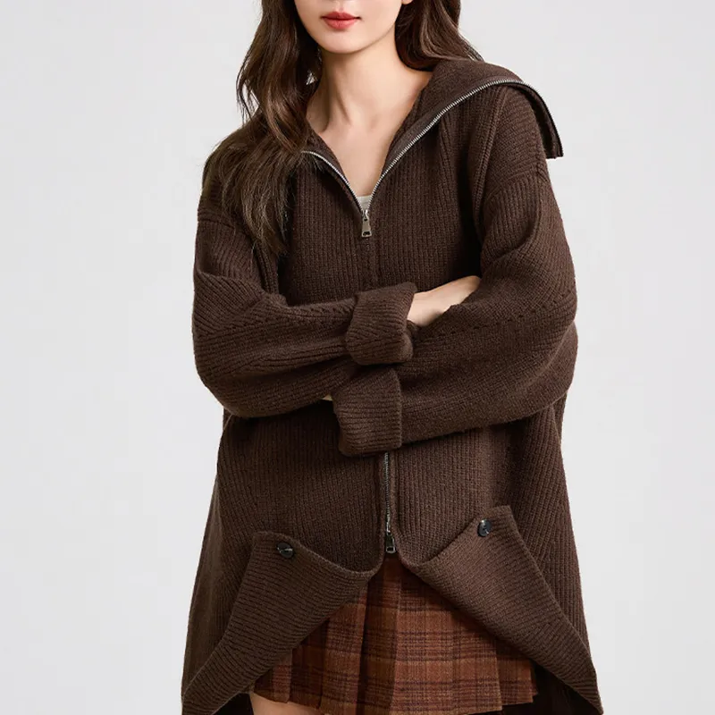 Juden Choi Knitwear Women's Coffee-3