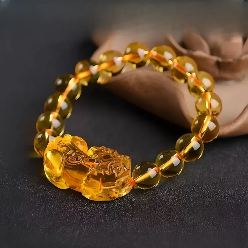 Noritake Synthetic/Artificial Citrine Bracelets Unisex-4