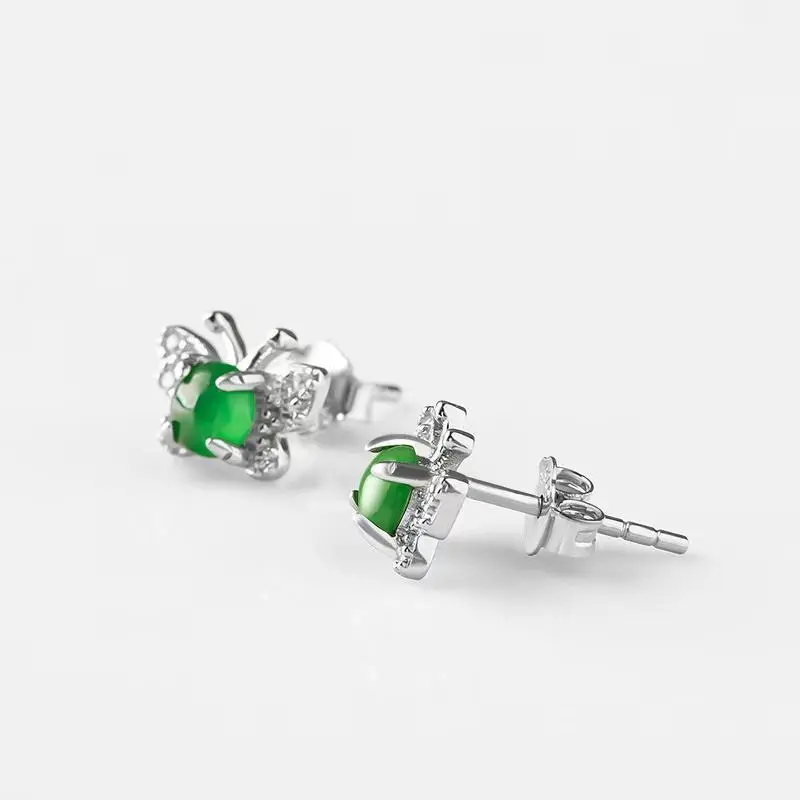 Noritake Ice Glutinous Jadeite Stud Earrings Women's-4