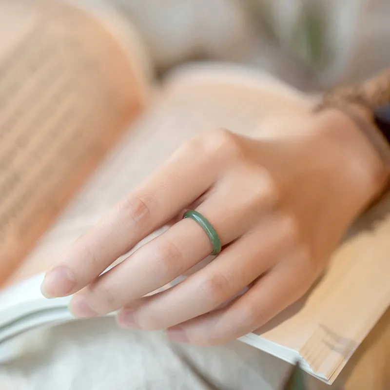 Noritake Bean Type Jadeite Rings Unisex-1