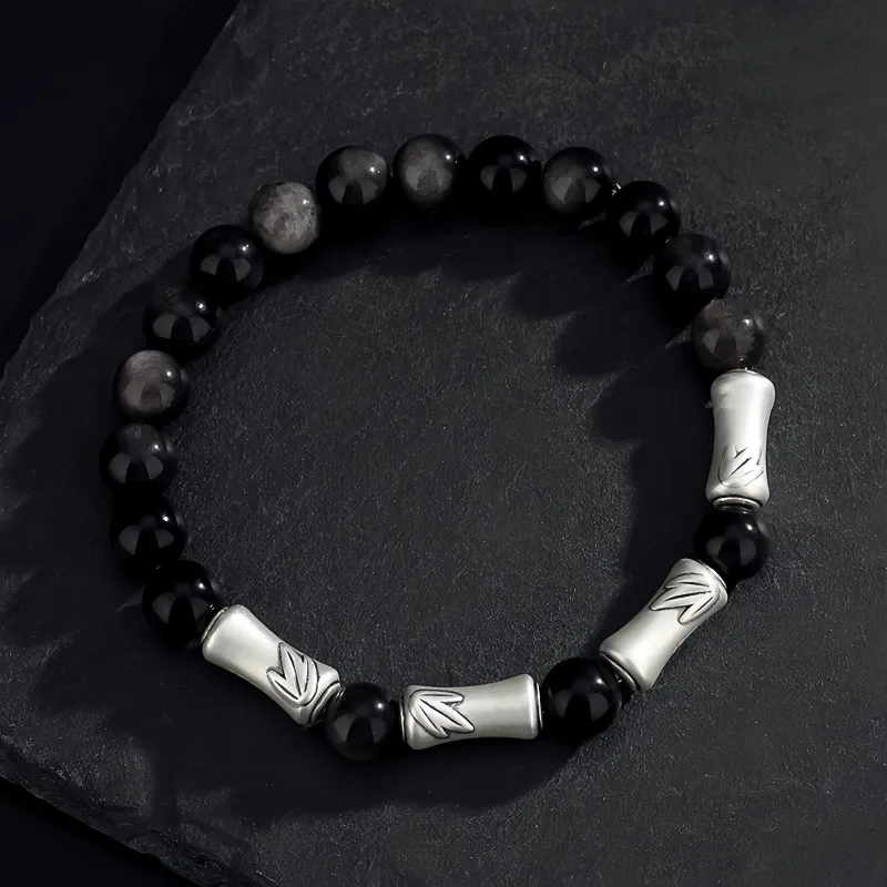 Noritake Obsidian Jade Bracelets Unisex-3