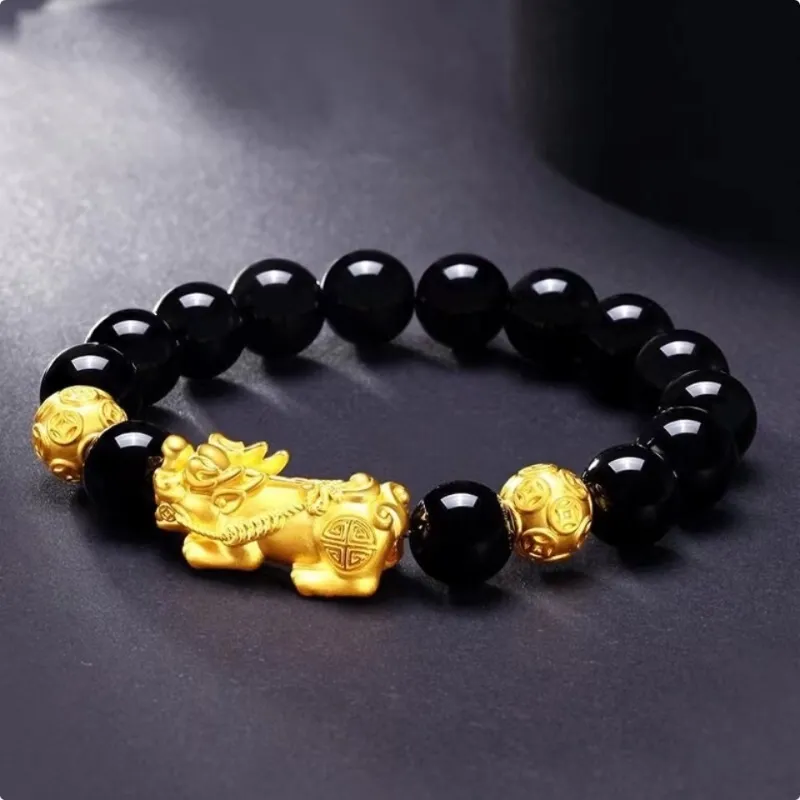 Noritake Obsidian Jade Bracelets Unisex-2