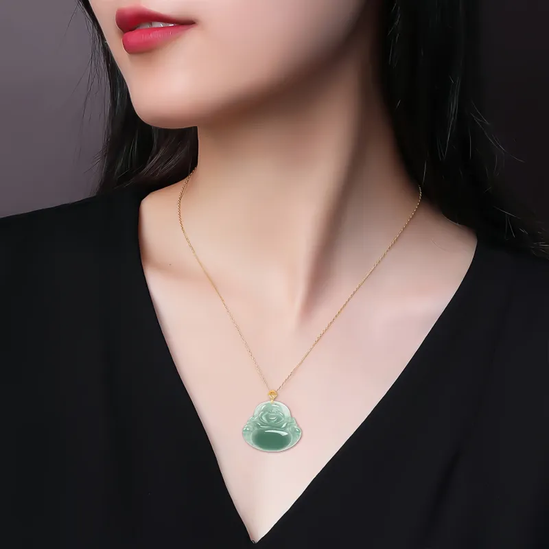 Noritake Ice Glutinous Jadeite Necklaces Unisex-1
