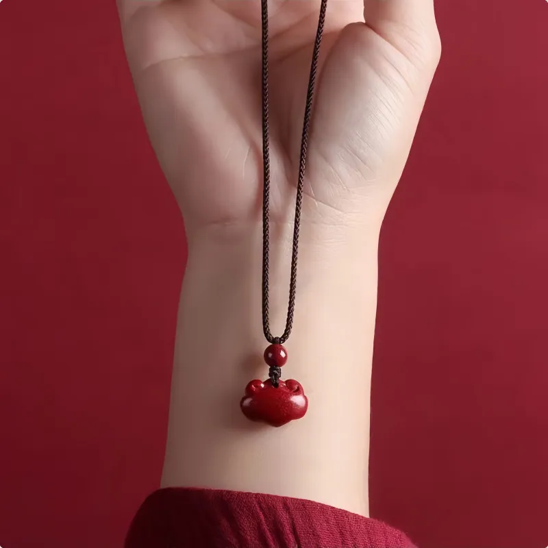 Noritake Reconstructed Cinnabar Jade Necklaces Unisex-4