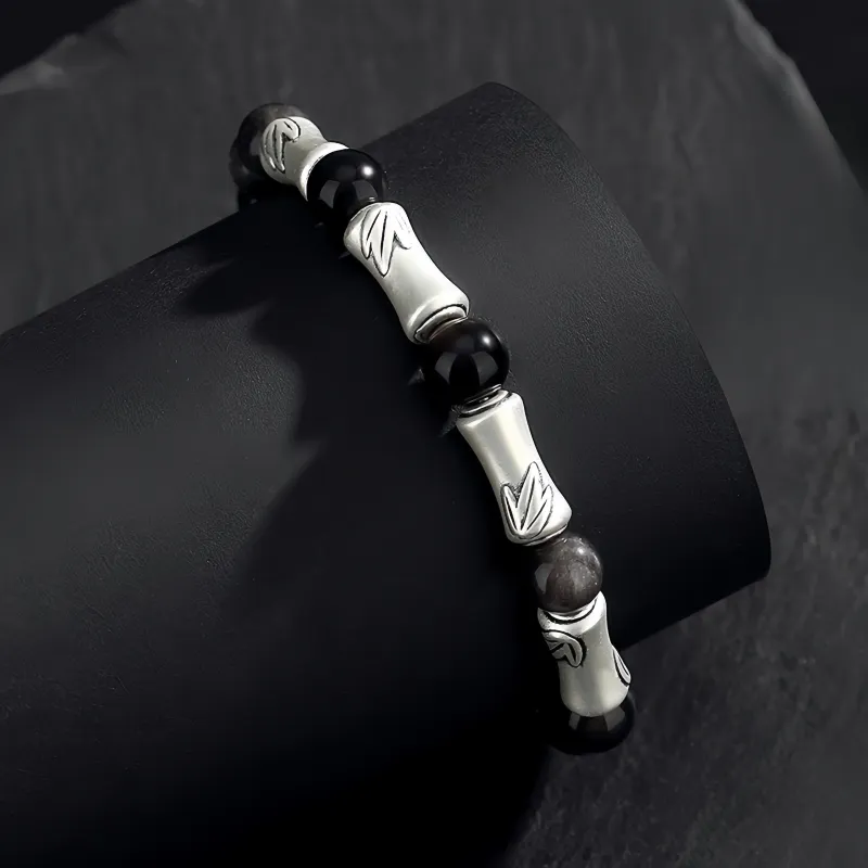Noritake Obsidian Jade Bracelets Unisex-4