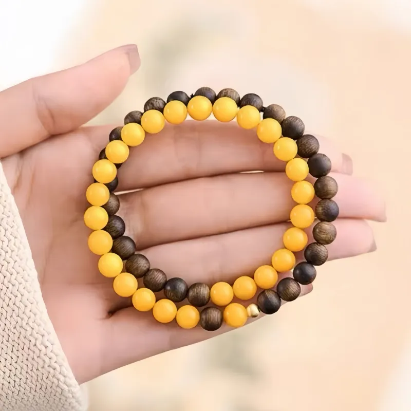 Noritake Fragrance Agarwood Precious Wood Bracelet Unisex-4