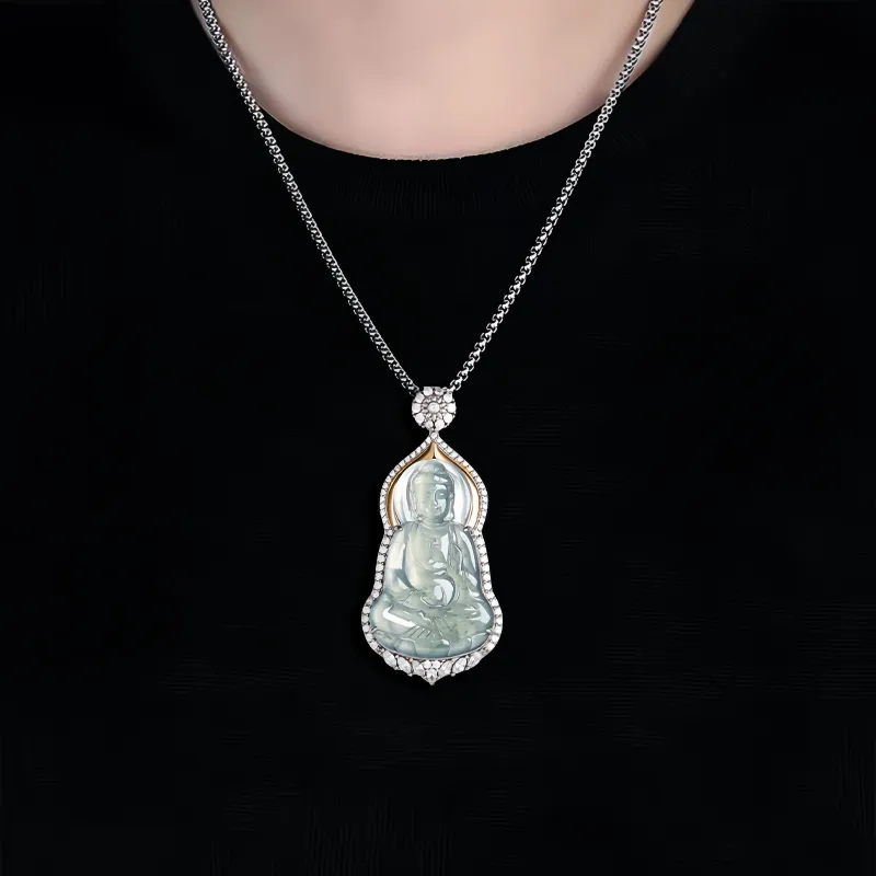 Noritake Ice Glutinous Jadeite Necklaces Unisex-1