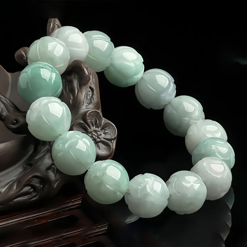 Noritake Bean Type Jadeite Bracelets Unisex-1