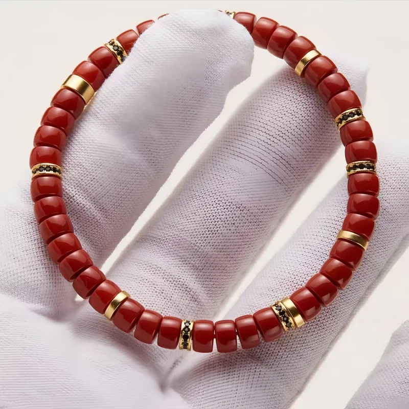 Noritake Southern Red Agate Bracelets Unisex-5