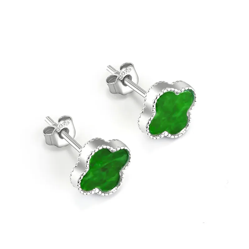 Noritake Glutinous Jade Jadeite Stud Earrings Women's-2