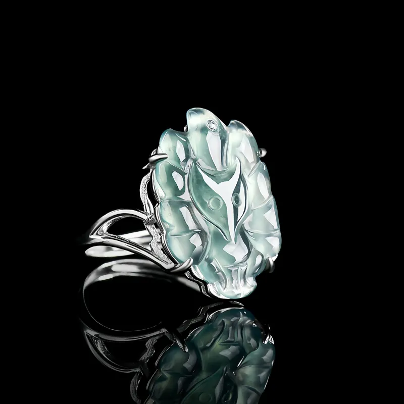 Noritake Ice Glutinous Jadeite Rings Unisex-2