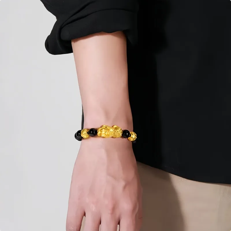 Noritake Obsidian Jade Bracelets Unisex-4