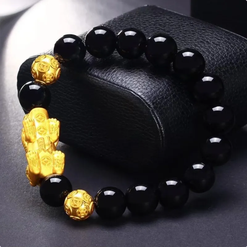 Noritake Obsidian Jade Bracelets Unisex-1