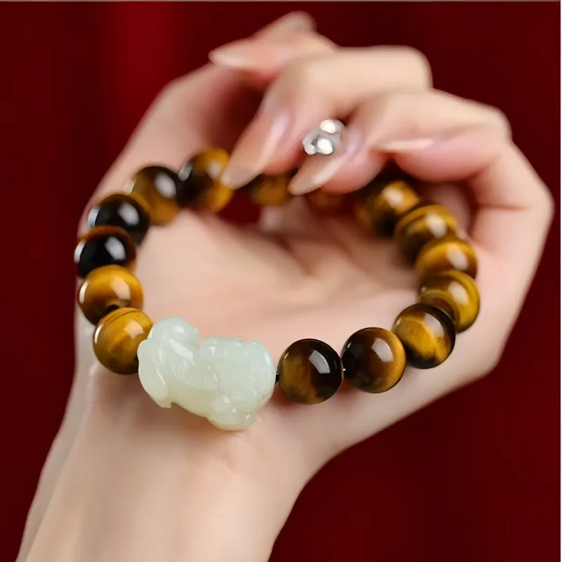 Noritake Tiger's Eye Stone Bracelets Unisex-1
