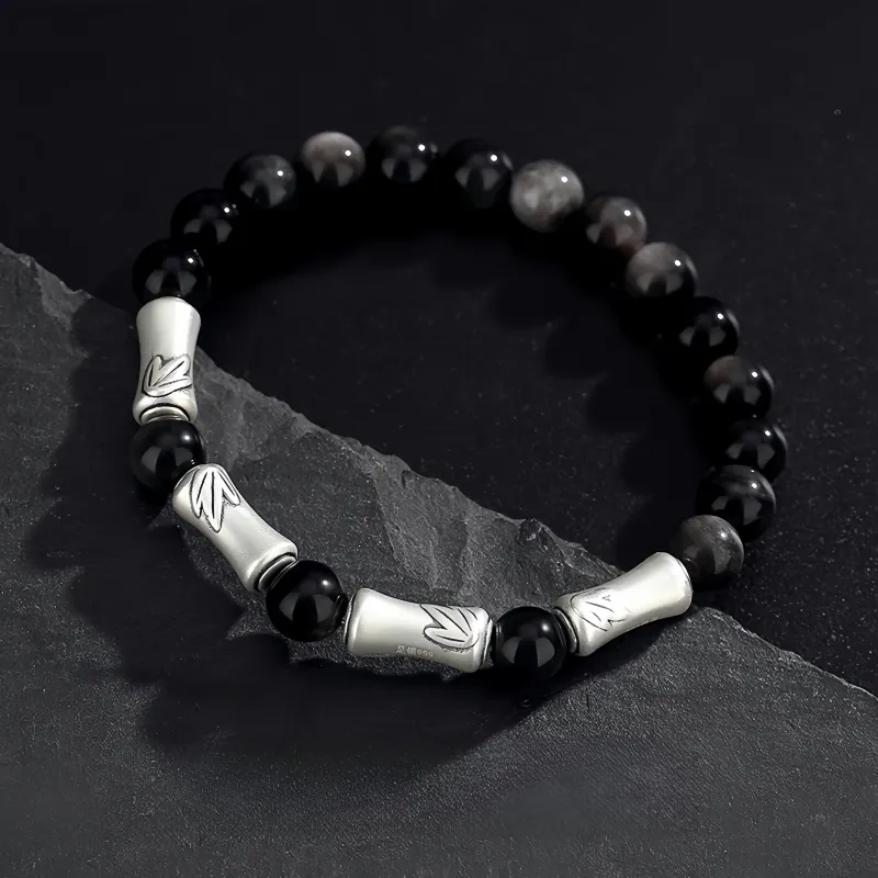 Noritake Obsidian Jade Bracelets Unisex-2