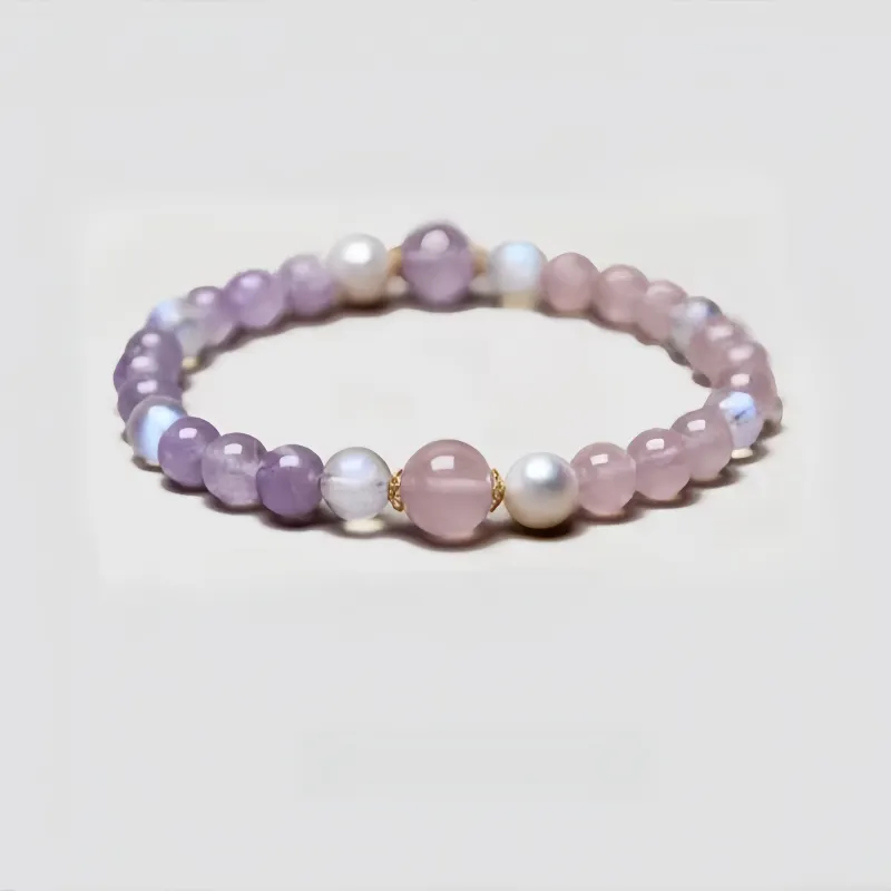 Noritake Natural Pink Crystal Bracelets Unisex-2