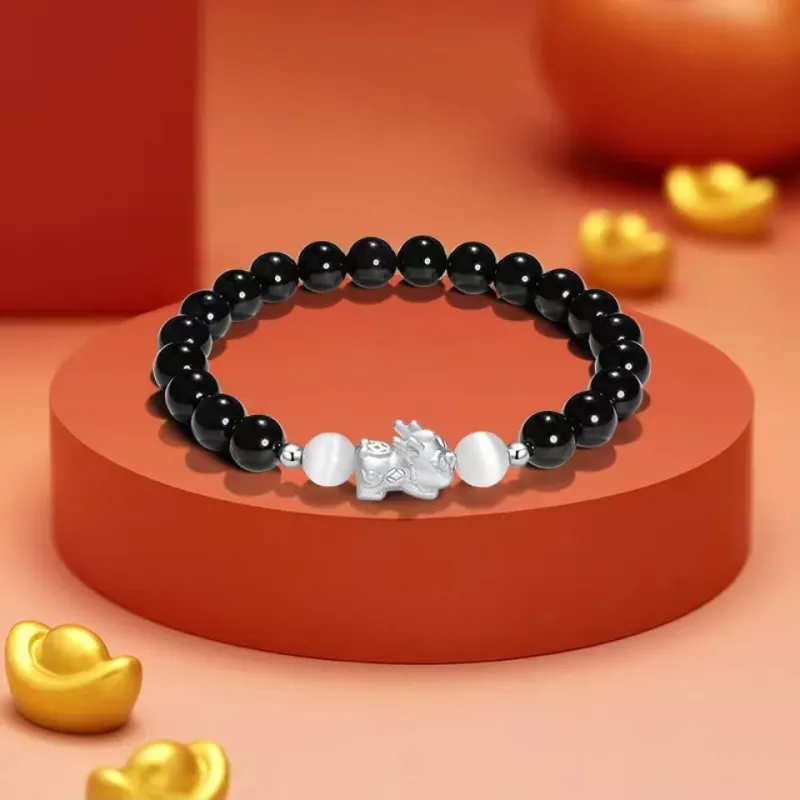 Noritake Obsidian Jade Bracelets Unisex-1