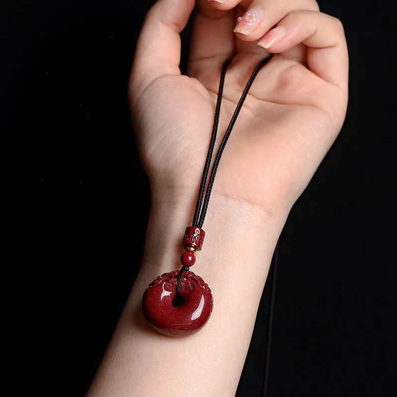 Noritake Reconstructed Cinnabar Necklaces Unisex-4