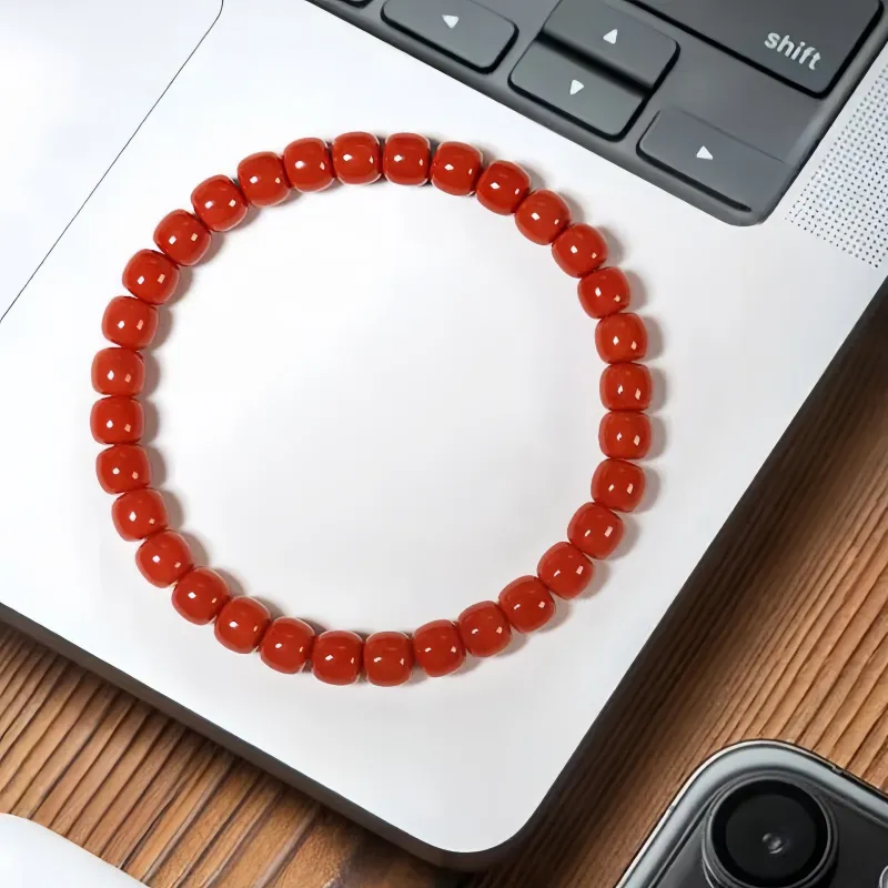 Noritake Southern Red Agate Jade Bracelets Unisex-2